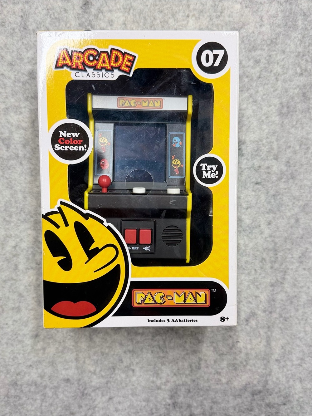 Arcade Classics Pac-Man Mini Arcade Cabinet Game 07 Color Screen Basic Fun NIB